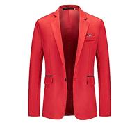 Iuyhau Men's Slim Fit Jackets Sport Coats Casual Blazer Jacket Lightweight Suit Bomber Jacket Trendy Tuxedo Jacket for Men One Button Slim Fit Blazer Party Prom Dinner Wedding Suit Tuxedo Coat