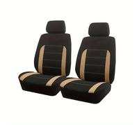 IUYHGTR Car Seat Covers 2 Seats Universal Size Front For Seat Covers For Fit For Most Car SUV Truck Van Four Seasons Auto Accessories Interior(Beige)
