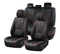 IUYHGTR Car Seat Covers Compatible With Hyundai Model Breathable Car Seats Covers For 5-Seater Sedans/SUVs Easy To Clean And Install Interior Accessories(Red Edge)