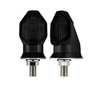 IUYHGTR For Wave 125i For Dash 125 For BeAT For Winner 8mm Motorcycle Left Right Turn Signal Lights Brake Blinker Light Flashing Amber(Black,2pcs)