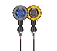 IUYHGTR Motorcycle Turn Signal Lights Sequential Flowing Flash Indicator Lamp 12V 10mm Dual-color Rotate Light(A)