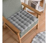 IUYIXWFP Faux Fur Rabbit Hair Carpets Square Chair Cover Seat Cushion Pad, Luxurious Rabbit Fur Small Area Rugs Fluffy Floor Mat for Living Sofa,E,45 * 45 cm