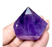 IUYIXWFP Natural Amethyst Drill Bit Crystal Tower - 100% Genuine Amethyst Hexagonal Single Point Polished Stone, Hand-Sharpened Prism Point for Home Decor,