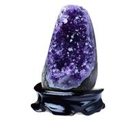 IUYIXWFP Natural Raw Amethyst Geode, Purple Crystal Quartz Cluster, Energy Healing Thunder Egg Decoration, Multiple Sizes,500g