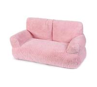 IUYIXWFP Pet Couch Bed, Washable Cat Bed for Indoor Cats, Calming Cat Couch, Fluffy Pet Sofa Bed Puppy Sleeping Bed, Dog Couch for Medium Small Dogs & Cats up to 20lbs,B