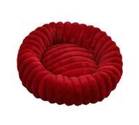 IUYIXWFP Round Donut Dog Bed for Small Dogs - Cozy Calming Puppy Bed with Non-Slip Bottom, Fluffy & Washable Pet Bed for Puppies and Kittens,B,50cm