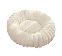 IUYIXWFP Round Donut Dog Bed for Small Dogs - Cozy Calming Puppy Bed with Non-Slip Bottom, Fluffy & Washable Pet Bed for Puppies and Kittens,F,90cm
