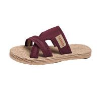 IUYTYSER Casual Slip-On Sandals For Women Women'S Beach A Mesh Breathable Footstool Flat Bottom Fish Mouth Versatile Comfortable Drag Before Christmas Slippers (Red, 5.5) Size 5 & Slides Ladies