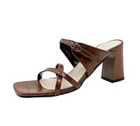 IUYTYSER Kitten Heels Breathable Buckle Strap Shoes Mouth Flowers Ladies Sandals Heel Women'S One Women Gold For Womens White Brown Black Strappy Heeled Tan Size 6 Chunky Heals 7 Red Espadrilles