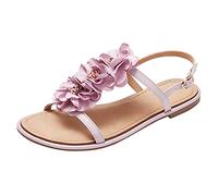 IUYTYSER Ladies Open Toe Sling Back Summer Sandals Fashion Flat Bottom Casual Solid Colour Beach Shoes Wide Width For Women 10W (Red, 5.5) Wedge Women'S Womens White Size 6 Holiday Walking 7 4