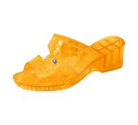IUYTYSER Ladies Open Toe Wedge Slippers Women'S Fashion Leisure Foreign Trade Transparent Jelly Flat Shoes For Women (Yellow, 5) Sandals Size 6 Slides Womens 5 & Summer Slider Woman 8 Wide-Fit