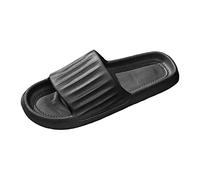 IUYTYSER Sliders Cloud Slippers Women Men Couples Shower Room Home Solid Non Breathable Massage Soft Sole Quick Drying Slipper Comfortable Flat Shoes Men'S Leather Size 13 (Black, 6) Toilet