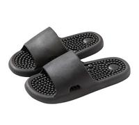 IUYTYSER Unisex Comfort Cloud Sliders Massage Slippers For Couples Home Use Foot Bathroom Shower Anti Couple'S Sandals Men'S Summer Women' Womens Ballerina (Black, 44) Slipper Men Slides Women
