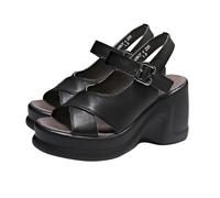 IUYTYSER Women Formal Open Toe Heels Women'S Summer Slope Heel Thick Sole High Sandals Leg (Black, 4.5) For Gold Size 5 Black Party Wedding Silver 4 Shoes 7 White Gladiator Ladies Pumps Ballroom