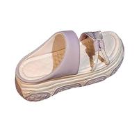 IUYTYSER Women Holiday Wedge Slides Wearing A Cold Dragging Female In Thick Bottom 2026 Summer New Wind Beach Slippers Woman Sandals 8 (Purple, 4.5) For Size 5 Black Ladies Womens Leather 6