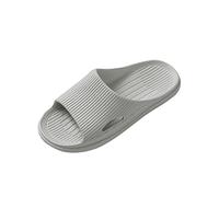 IUYTYSER Women Men Lightweight Sliders Sandals Gentlemen Couple Slippers Bathroom Flat Solid Color Stripe Animal For Size 11 (Grey, 6.5) Shower Beach Mens White Toilet Men'S 8 9 Pool 10 Slider