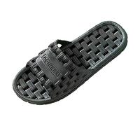 IUYTYSER Women Men Non-Slip Cloud Sliders Couples Shower Room Non Breathable Massage Soft Sole Quick Drying Slipper Comfortable Flat Shoes Wool Slippers Mens (Black, 6.5) Womens Slider Sandals