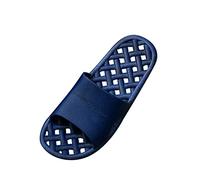 IUYTYSER Women Men Soft Cloud Sliders Gentlemen Couple Slippers Bathroom Flat Hollow Out Home Bedroom (Navy, 6.5) Pool Sandals Shoes Womens Mens Beach Shower Size 7 9 Uk White 8 Slidders For