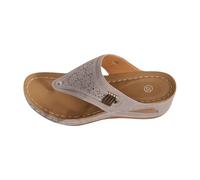 IUYTYSER Womens Fashion Orthotic Flip Flops Women'S Summer New Solid Color Round Head Thick Bottom Hollow Outer Wear Slippers Crazy Lady For Women (Grey, 4) Walking Sandals Uk Beach Shoes Flop