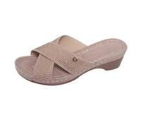 IUYTYSER Women'S Low Heel Sandals Slippers Spring Summer And Autumn Lightweight Comfortable One Line Thick Heeled Beach Vacation Casual Saints For Women (Pink, 5) Gold Heels Black Kitten Shoes