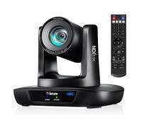 iuZee 4K NDI PTZ Camera AI-Auto Tracking, 20X Optical Zoom, USB3.0/HDMI/LAN PoE, IP Live Streaming, Conference Room Camera for Church Services Education Conference Events, Work with YouTube OBS