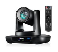 iuZee 4K UHD PTZ Camera AI-Auto Tracking, 20X Optical Zoom, USB3.0/HDMI/LAN PoE, IP Live Streaming, PTZ Conference Room Camera for Church Services Education Conference Events, Work with YouTube OBS