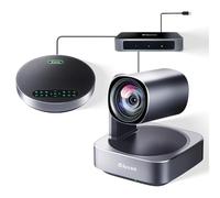 iuZee All-in-One PTZ 4K Conference Room Camera System with Bluetooth Speakerphone 12X Optical Zoom HDMI Wide View Angle Lens Works with Zoom Webex for Large Meeting Room