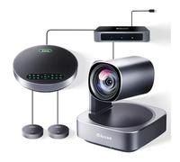 iuZee Group 4K UHD 12X Video Conferencing Camera Microphone System with 12X Optical Zoom, Wide Angle Lens with Expansion Microphones, Easy Setup for Large Room