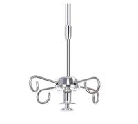 Iv Drip Stand with Pulley- Adjustable Height Rolling IV Pole for Ceiling Walls- Quiet IV Drip Equipment for Clinics and Nursing Homes (100-150cm)