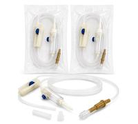 IV Extension Set, 2 Pack - 67" IV Tubing - EO Sterilized CE Certified Individually Packaged | Screw Luer Lock & Roller Clamp | IV Administration Set for Veterinary Dogs, Cats & Small Animals