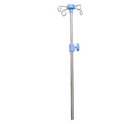 iv Pole Portable IV Pole Stand, Heavy Duty Adjustable Height Stainless Steel IV Drip Stand with 4 Hooks for Hospital
