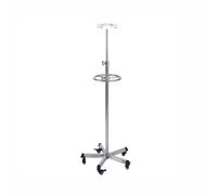 IV Pole with 4 Hooks, Portable Stainless Steel IV Stand with Wheels