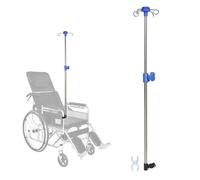 IV Poles Stand for Wheelchair & Walker Rack Hangers Supplise - Height Adjusts from 35" to 59", Portable