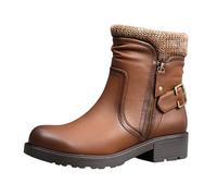 IVACHY Ankle Boot for Womens Super Comfy Cushioned Ladies Ankle Boots Zip Closure Classic English Flat Shoes Size 3-7.5 UK