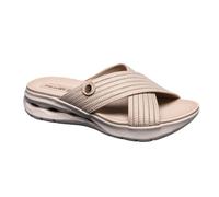 IVACHY Women's Comfort Criss-Cross Slide-On Sandals - Stylish Ease for Every Step- Available UK Size 3 to 7.5 UK Beige
