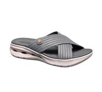 IVACHY Women's Comfort Criss-Cross Slide-On Sandals in Grey | Size: 6 IVACHY Grey 6