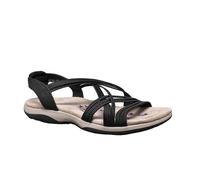 Elastic String Cushioned Sandals - Lightweight Platform Sandals IVACHY Black 7