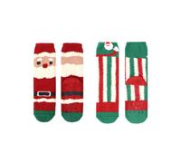 IVACHY Festive Xmas slipper socks women non slip socks with grip cozy causual- Santa, reeinder and snowman- Christmas