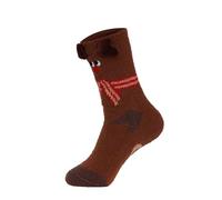 IVACHY Festive Xmas slipper socks women non slip socks with grip cozy causual- Santa, reeinder and snowman- Christmas