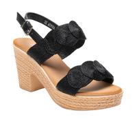 IVACHY Womens Sandal Ladies Wedge Woven Braided Block Heels Summer Espadrille Platform Shoes Size UK
