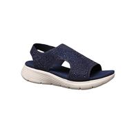 Sparkly Slingback Comfort Sandals with Rhinestones and Cushioned Sole IVACHY Dark Blue 5