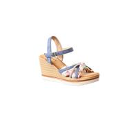 IVACHY Women's Wedge Sandals - Floral Tropical Design, Comfort Cushioned Footbed, Adjustable Ankle Strap - 8cm Wedge - Available in UK SIZE 3 TO 7.5