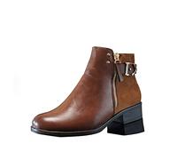 IVACHY Women Ankle Boots, Low Heel with Zip Boots, Ladies Fashion Winter Boots Size UK 3-8