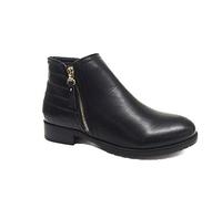 IVACHY Women Ankle Boots, Low Heel with Zip Boots, Ladies Fashion Winter Boots Size UK 3-8 Black