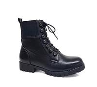 IVACHY Women Ankle Boots - Zip Comfort Lace-Up Booties, Ladies Fashion Winter Wedge Boots Size UK 3-8 Black
