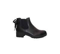 IVACHY Women Ankle Chelsea Boots - Elastic Stretch Booties with Bow Details, Ladies Fashion Winter Wedge Boots Size UK 3-8 Black