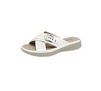 IVACHY Women's Cross Strap with Decorative Buckle Mule Slippers Slide Sandals in White | Size: 7 IVACHY White 7