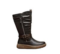 IVACHY Women’s Fur Lined Mid Calf Boots - Warm Winter Snow Boots with Side Zip & Buckle, Non-Slip Sole, Comfortable Tall Boots for Cold Weather