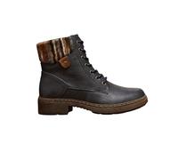 IVACHY Women’s Lace-Up Ankle Boots with Side Zip - Warm Lined Winter Combat Boots with Fur Collar (Multiple Colors)