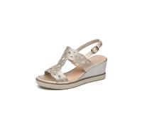 IVACHY Women’s Rhinestone Glitter Wedge Sandals, Sparkling Slingback Buckle Strap Open Toe Platform Summer Dress Shoes party wedding bridal ladies